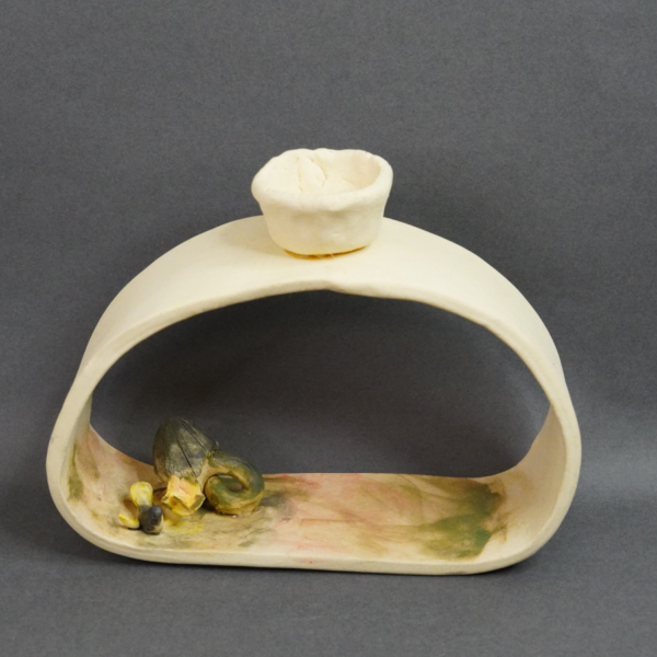 White Candle Holder