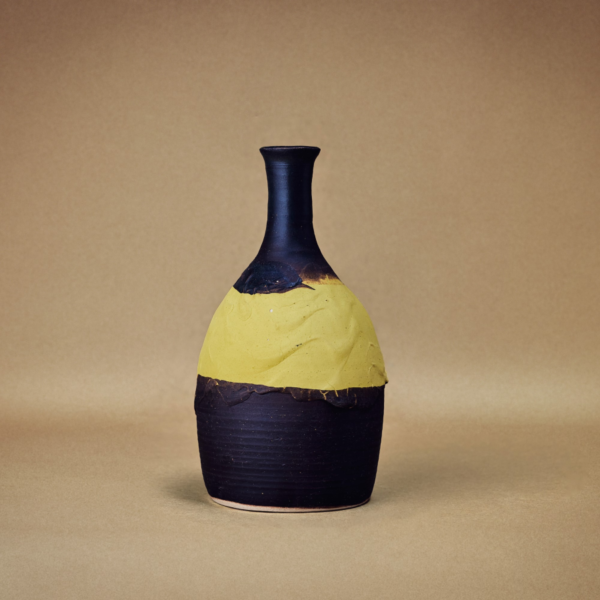 Vase with yellow band